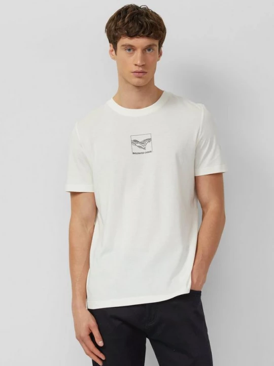 Foto van product Katoenen T-shirt met ronde hals en opdruk op de voorkant s.Oliver wit