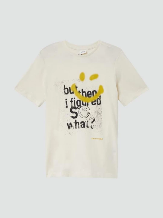 Foto van product Katoenen T-shirt met Smiley® print s.Oliver beżowy