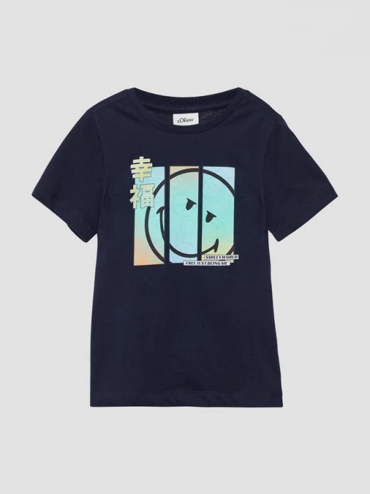 Foto van product Katoenen T-shirt met Smiley® print s.Oliver blauw