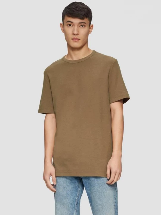 Foto van product Katoenen T-shirt met wafelstructuur s.Oliver bruin