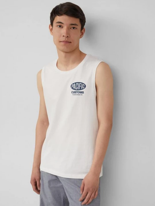 Foto van product Katoenen tanktop met print op de voorkant s.Oliver wit