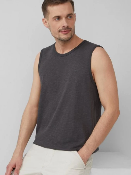 Foto van product Katoenen tanktop met vlamgarenstructuur s.Oliver grijs