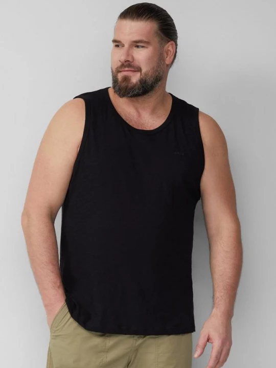 Foto van product Katoenen tanktop met vlamgarenstructuur s.Oliver zwart