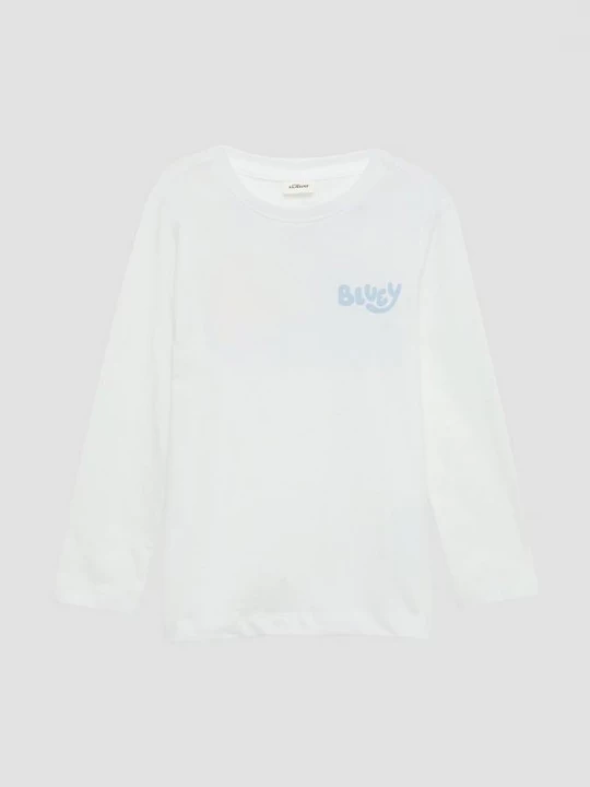 Foto van product Katoenen top met lange mouwen en Bluey® print s.Oliver wit