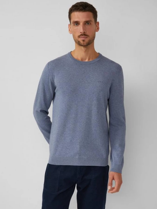 Foto van product Katoenen trui met geborduurd logo s.Oliver blauw