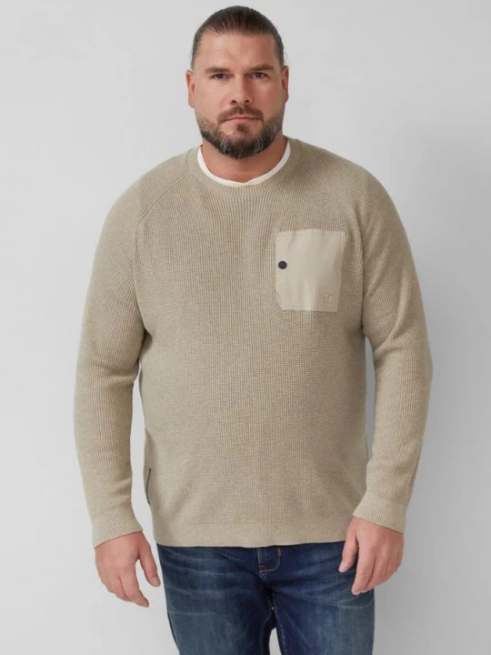 Foto van product Katoenen trui met opgestikte borstzak s.Oliver beżowy