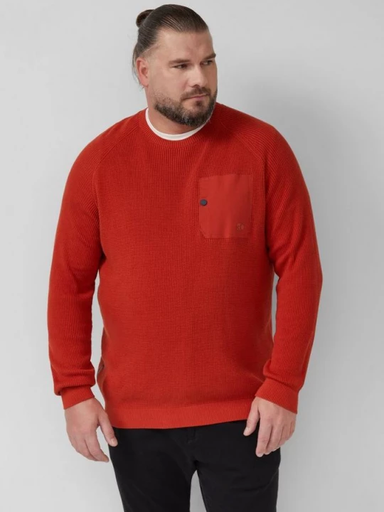 Foto van product Katoenen trui met opgestikte borstzak s.Oliver rood