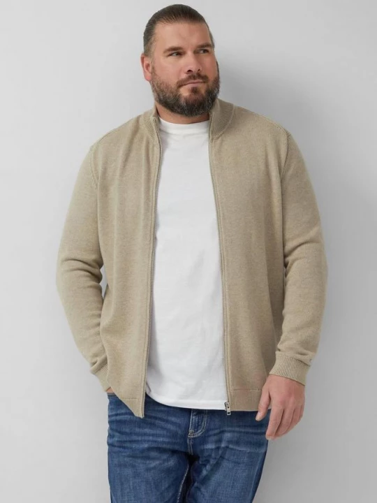 Foto van product Katoenen vest met opstaande kraag en logopatch s.Oliver beżowy