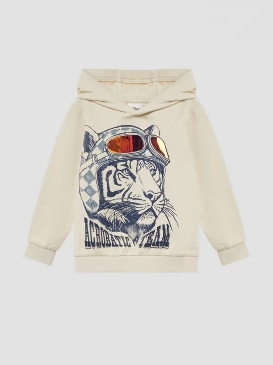 Foto van product Katoenmix hoodie met folieprint s.Oliver beżowy