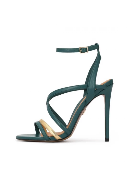 Foto van product Kazar Sandalen met riem goud / donkergroen