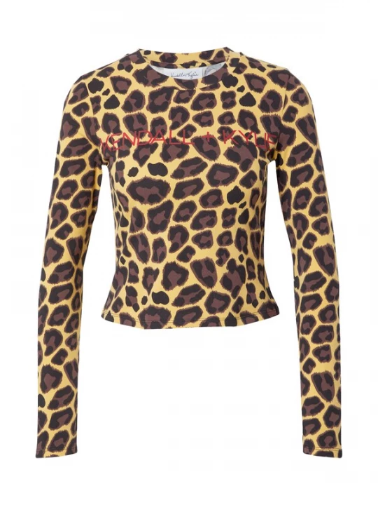 Foto van product KENDALL + KYLIE Shirt bruin / geel / rood / zwart