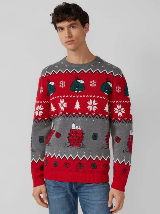 Foto van product Kersttrui van puur katoen met Peanuts®-motief s.Oliver