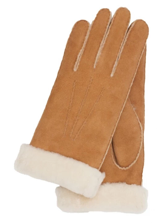 Foto van product KESSLER Vingerhandschoenen 'Ilvy' lichtbruin / offwhite