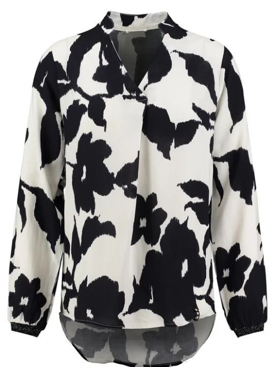 Foto van product Key Largo Blouse 'Lorelei' zwart / wit