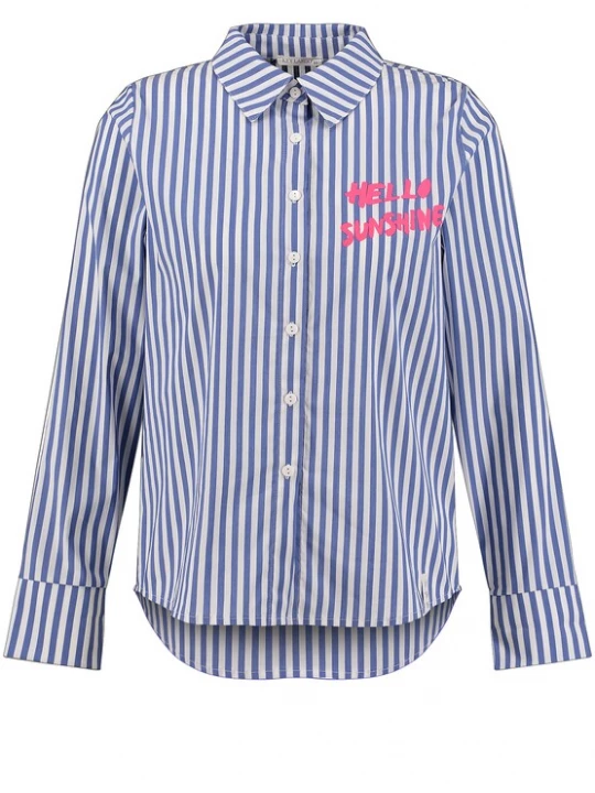 Foto van product Key Largo Blouse 'Sunshine' blauw / wit