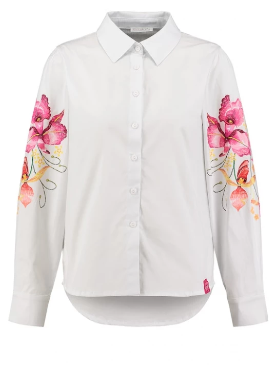 Foto van product Key Largo Blouse ' TEXAS ' rosa / wit