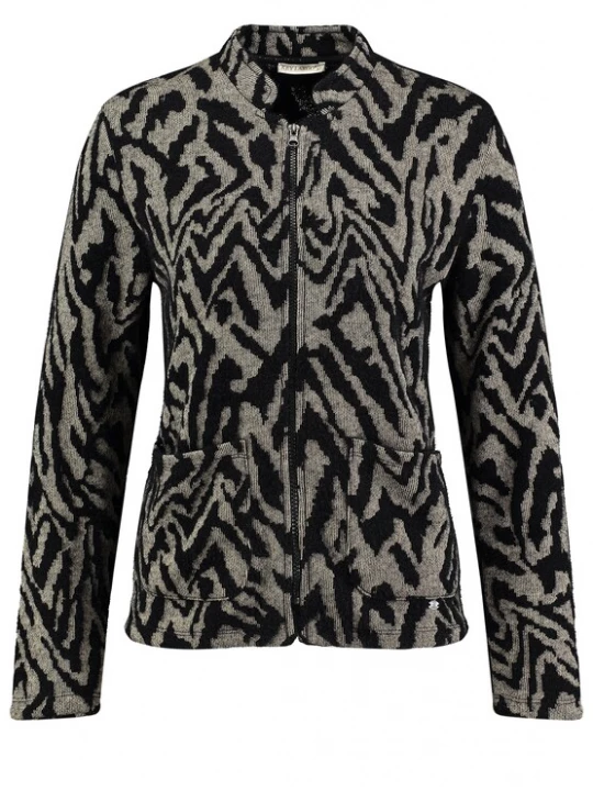 Foto van product Key Largo Gebreid vest 'Cosmic' grijs gemêleerd / zwart