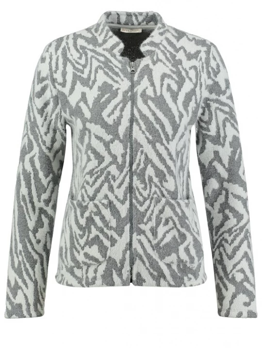 Foto van product Key Largo Gebreid vest 'Cosmic' grijs / wit