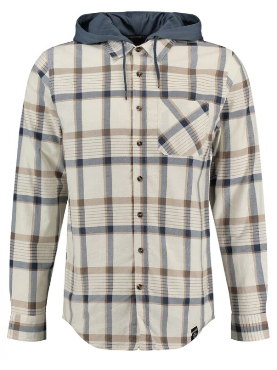 Foto van product Key Largo Overhemd 'Catania' ecru / navy / bruin