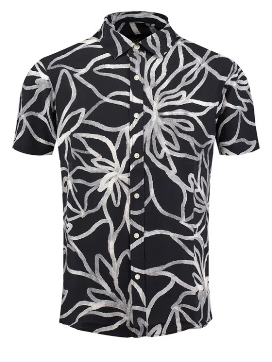 Foto van product Key Largo Overhemd 'KLBEACH' zwart / wit