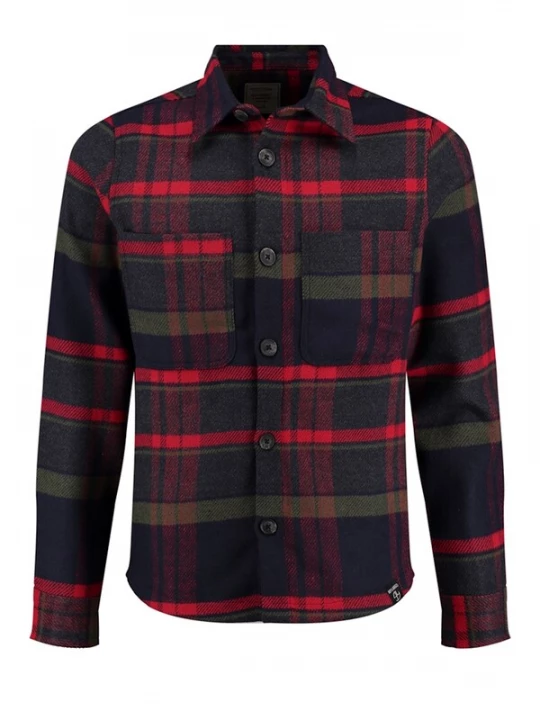 Foto van product Key Largo Overhemd 'Zermatt' rood / zwart
