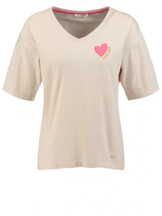 Foto van product Key Largo Shirt 'Amor' beige / oranje / pink / lichtroze