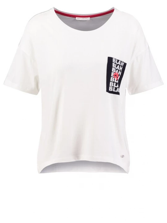 Foto van product Key Largo Shirt 'Blah' zwart / wit