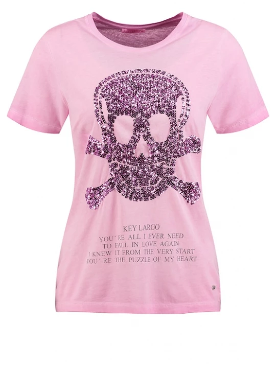 Foto van product Key Largo Shirt 'Bone' donkerlila / rosa