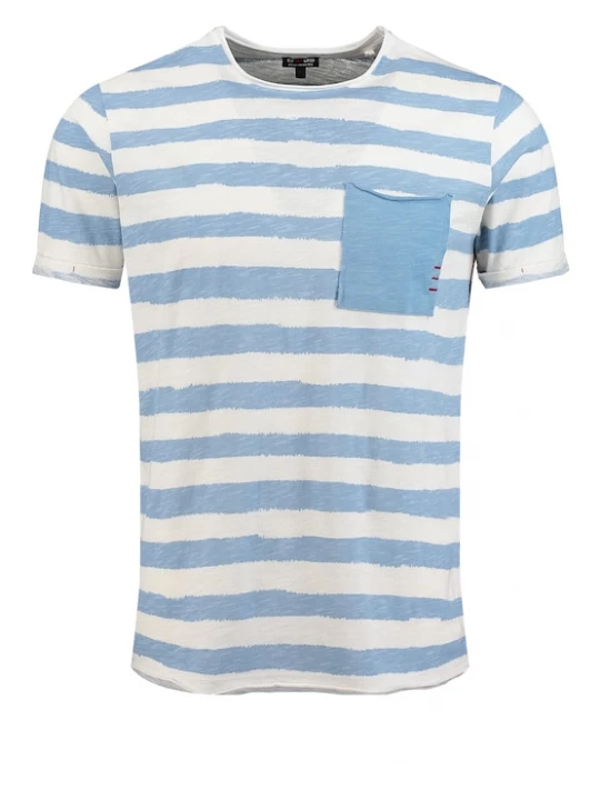 Foto van product Key Largo Shirt 'CAMPAIGN' blauw / wit