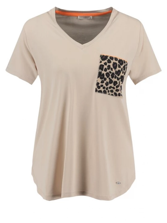 Foto van product Key Largo Shirt 'Cat' beige / zwart