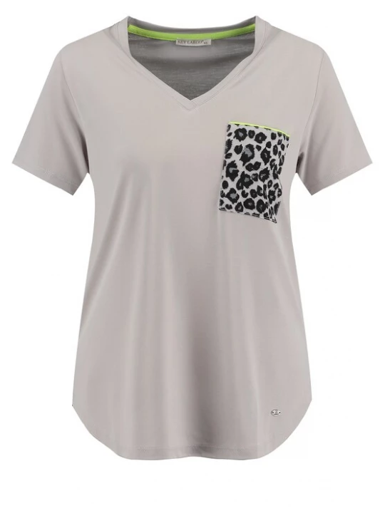 Foto van product Key Largo Shirt 'Cat' mokka / zwart / zilver