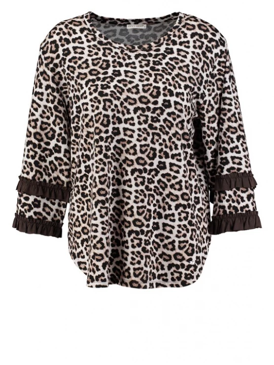 Foto van product Key Largo Shirt 'Fly' ivoor / sand / donkerbruin / zwart