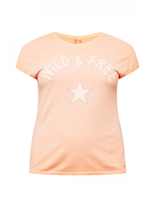 Foto van product Key Largo Shirt 'Free' perzik / wit