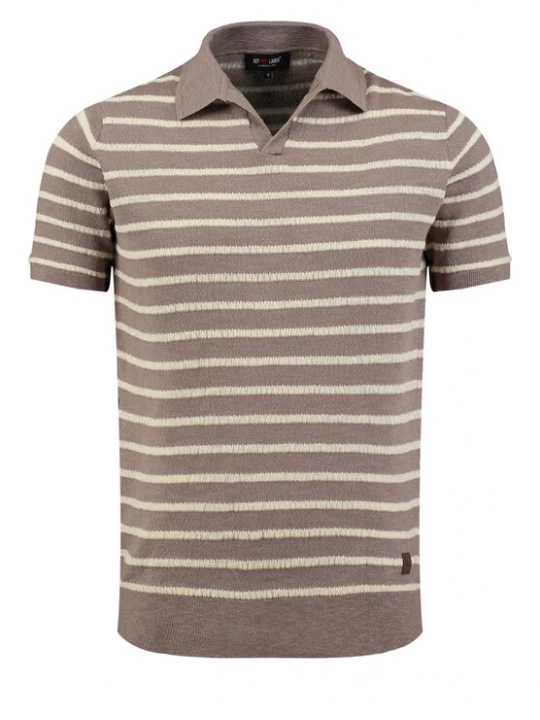 Foto van product Key Largo Shirt 'GROUND' bruin / wit