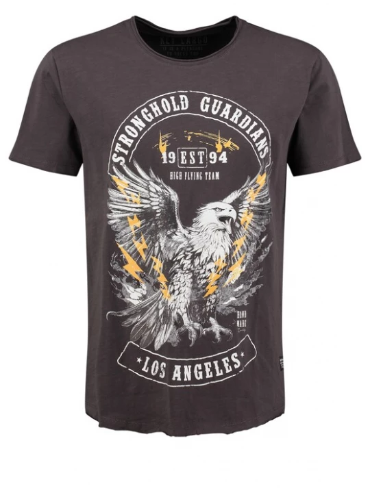 Foto van product Key Largo Shirt 'Guardian' goudgeel / donkergrijs / wit