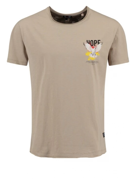 Foto van product Key Largo Shirt 'Hope' beige / geel / zwart / offwhite
