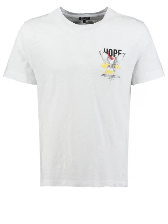 Foto van product Key Largo Shirt 'Hope' geel / rood / zwart / wit