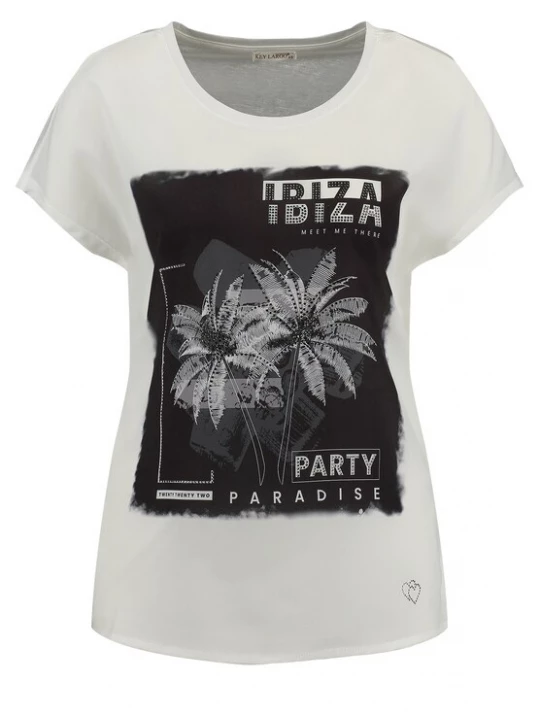 Foto van product Key Largo Shirt 'Ibiza' crème / zwart
