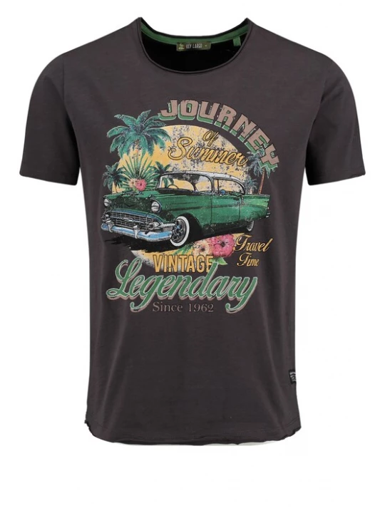 Foto van product Key Largo Shirt 'Journey' geel / antraciet / groen / donkerroze