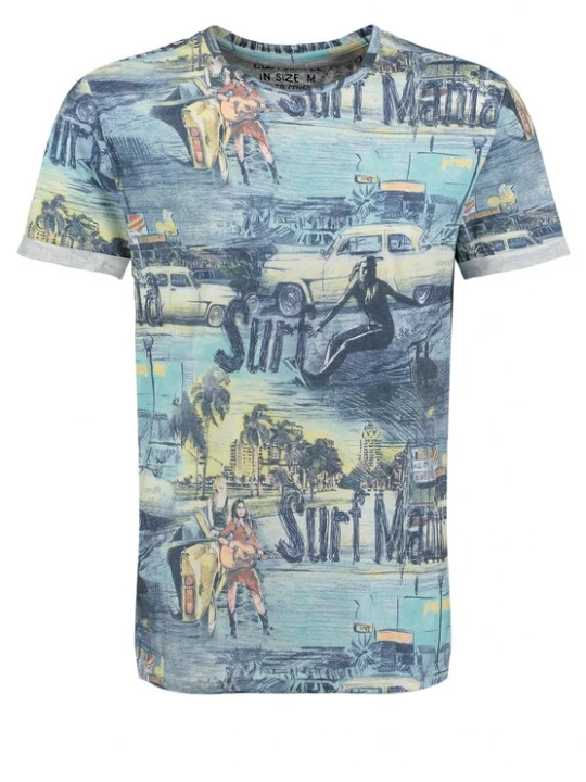 Foto van product Key Largo Shirt 'KL Surf Mania' blauw