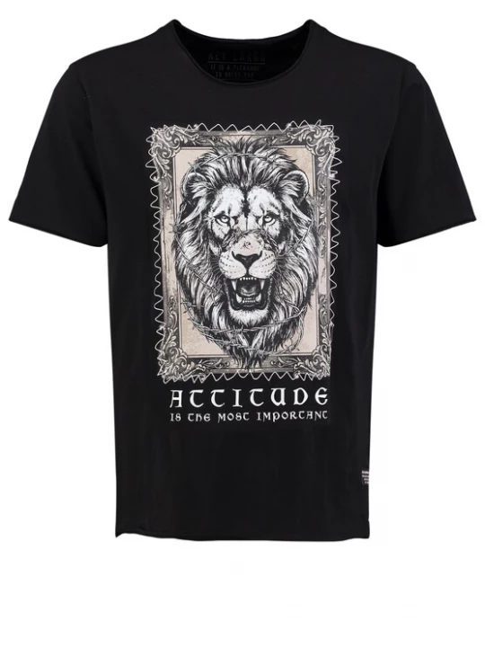Foto van product Key Largo Shirt 'KLAttitude' pastelroze / zwart / wit