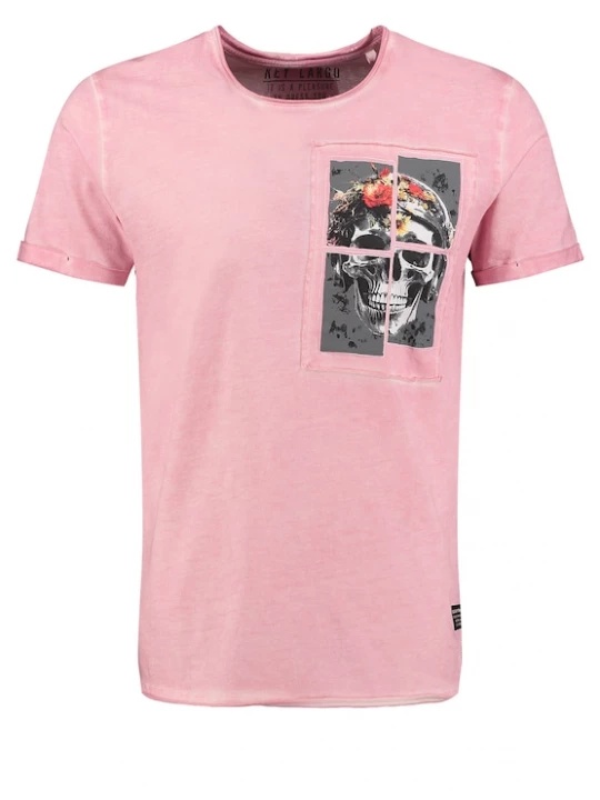 Foto van product Key Largo Shirt 'KLFLOWER POWER' grijs / rosa / zwart / wit