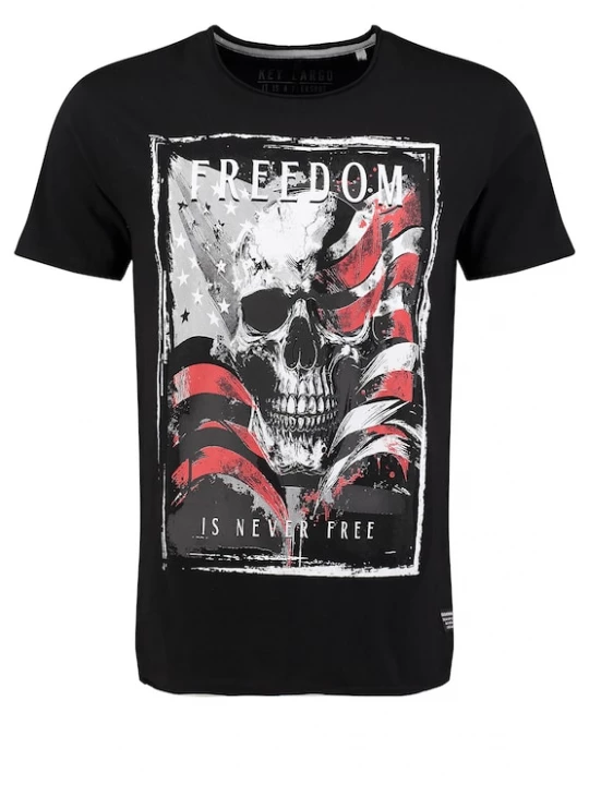 Foto van product Key Largo Shirt 'KLFreedom' grijs / rood / zwart