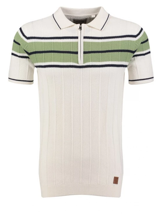 Foto van product Key Largo Shirt 'KLMALAGA' crème / grasgroen / zwart