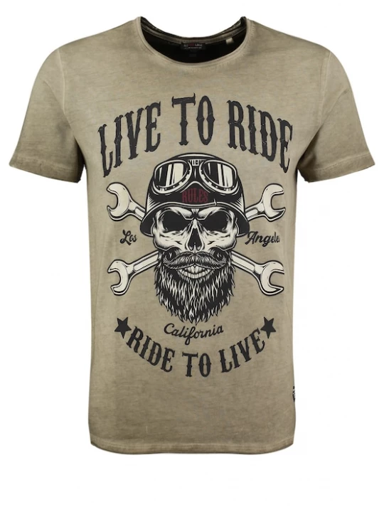 Foto van product Key Largo Shirt 'KLMECHANIC' kaki / zwart