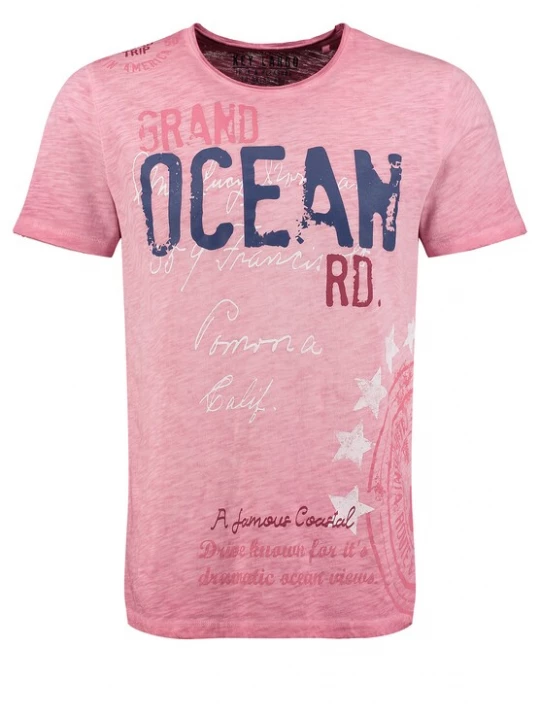 Foto van product Key Largo Shirt 'KLOcean' donkerblauw / oudroze / donkerrood / natuurwit
