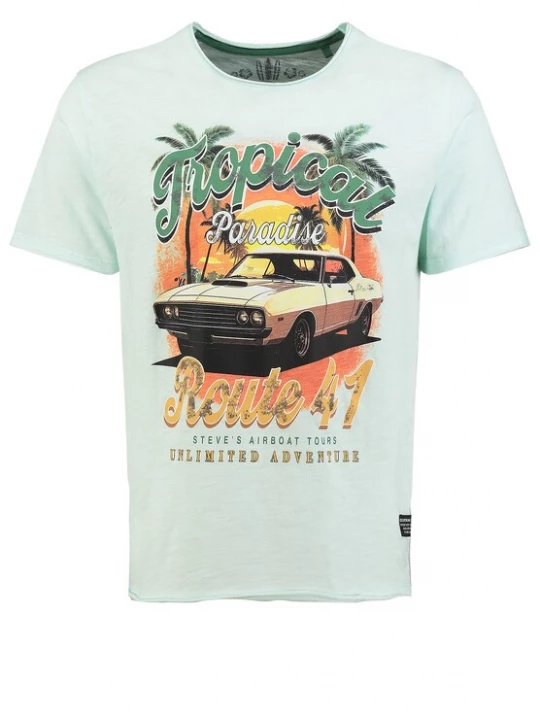 Foto van product Key Largo Shirt 'KLParadise' mintgroen / grasgroen / oranje / abrikoos