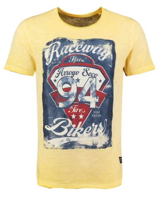 Foto van product Key Largo Shirt 'KLRACEWAY' navy / lichtgeel / rood / wit