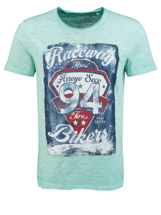 Foto van product Key Largo Shirt 'KLRaceway' navy / mintgroen / wit