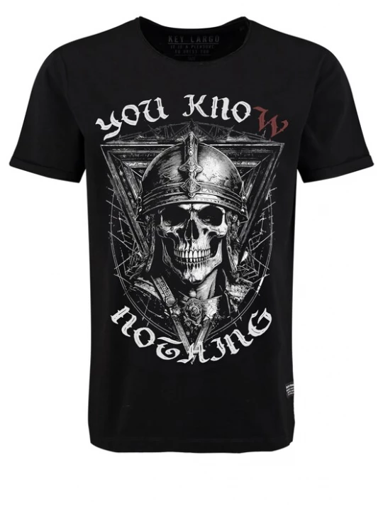 Foto van product Key Largo Shirt 'Know' roestbruin / grijs / zwart / wit